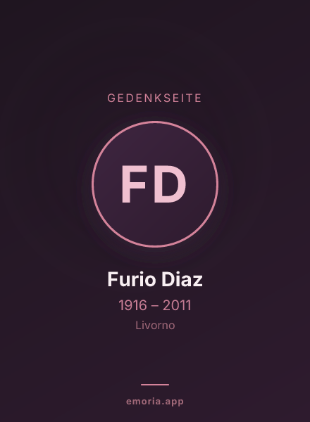Gedenkportrait von Furio Diaz