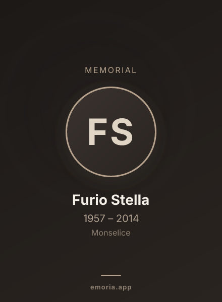 Memorial portrait of Furio Stella