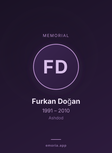 Memorial portrait of Furkan Doğan