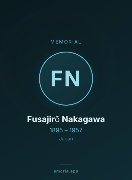 Memorial portrait of Fusajirō Nakagawa