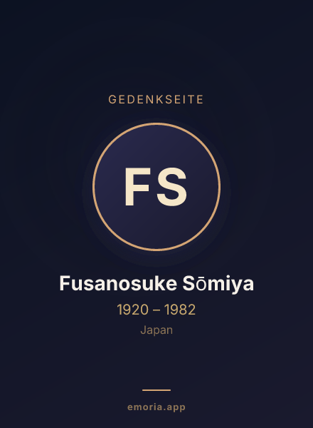 Gedenkportrait von Fusanosuke Sōmiya