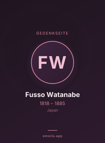 Gedenkportrait von Fusso Watanabe