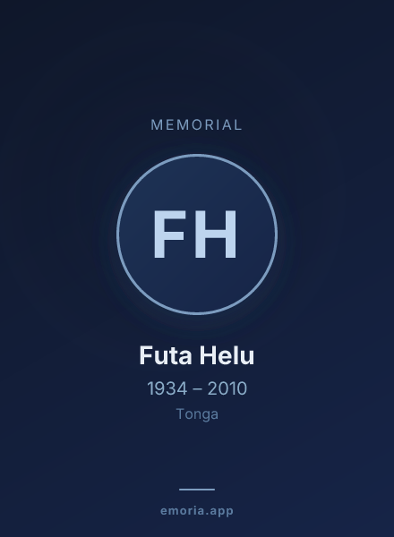 Memorial portrait of Futa Helu