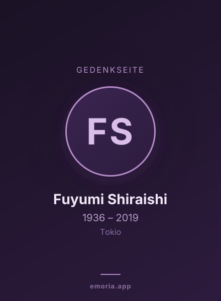Gedenkportrait von Fuyumi Shiraishi