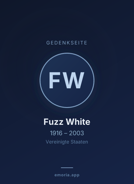 Gedenkportrait von Fuzz White