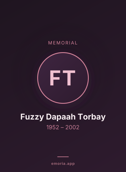 Memorial portrait of Fuzzy Dapaah Torbay