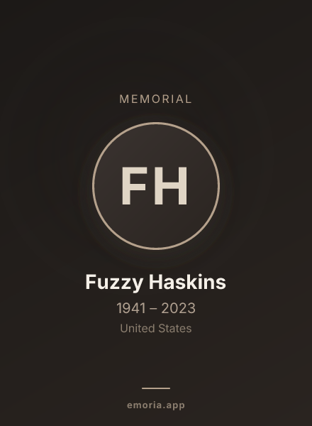 Memorial portrait of Fuzzy Haskins