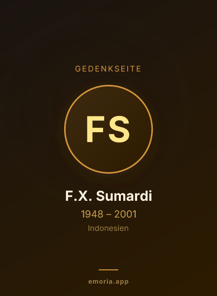 Gedenkportrait von F.X. Sumardi