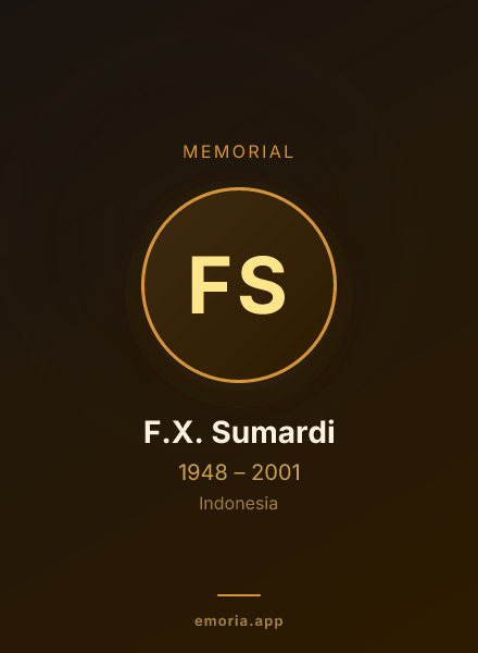 Memorial portrait of F.X. Sumardi