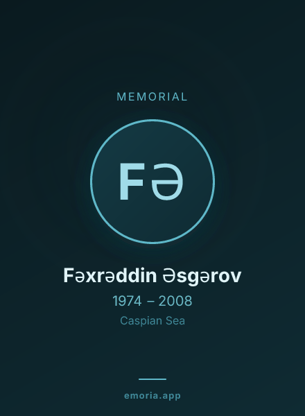 Memorial portrait of Fəxrəddin Əsgərov