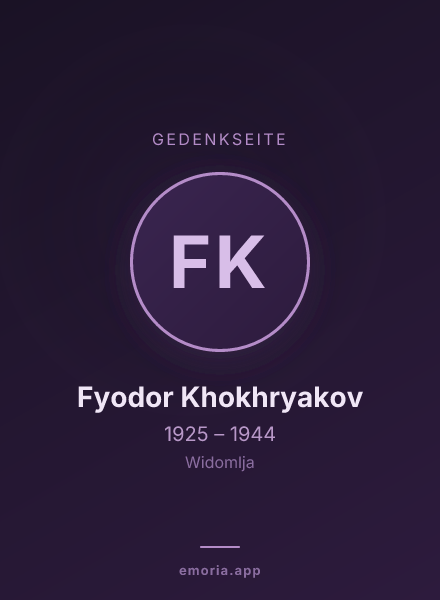 Gedenkportrait von Fyodor Khokhryakov