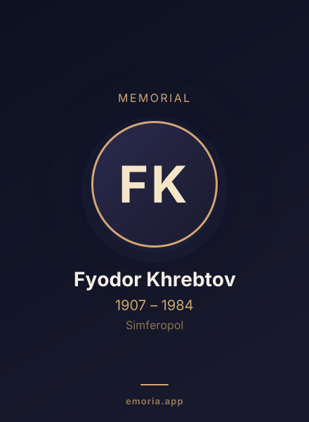 Memorial portrait of Fyodor Khrebtov