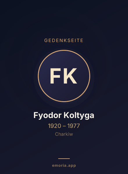 Gedenkportrait von Fyodor Koltyga