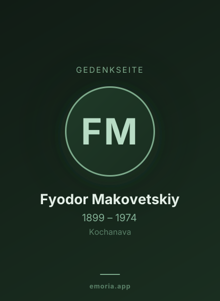 Gedenkportrait von Fyodor Makovetskiy