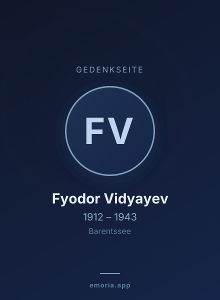 Gedenkportrait von Fyodor Vidyayev