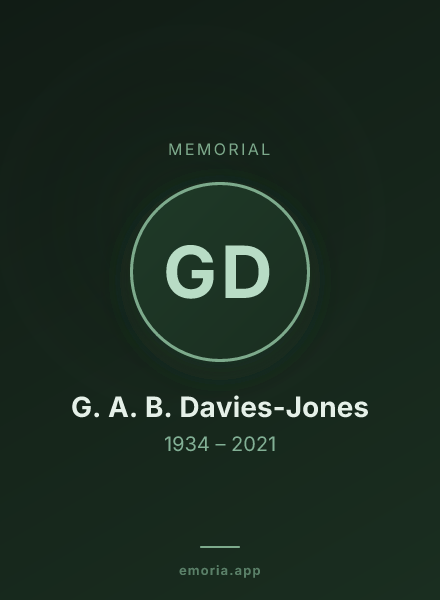 Memorial portrait of G. A. B. Davies-Jones