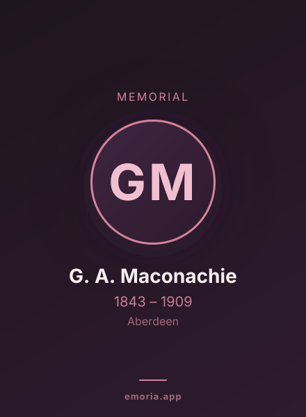 Memorial portrait of G. A. Maconachie