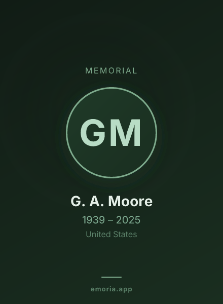 Memorial portrait of G. A. Moore