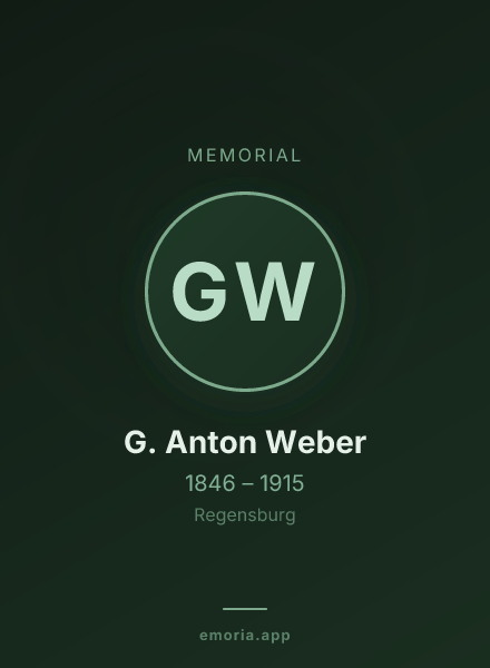 Memorial portrait of G. Anton Weber