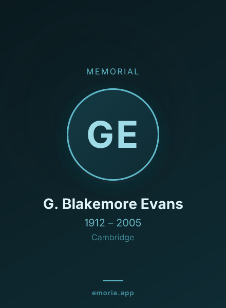 Memorial portrait of G. Blakemore Evans