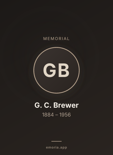 Memorial portrait of G. C. Brewer