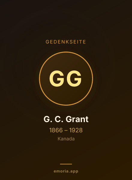 Gedenkportrait von G. C. Grant