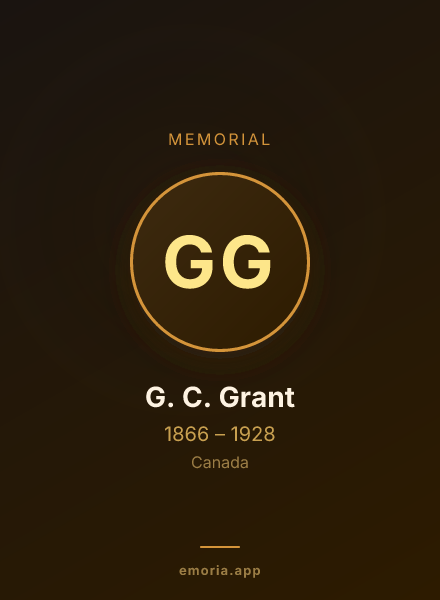 Memorial portrait of G. C. Grant