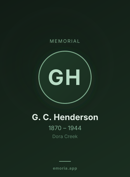 Memorial portrait of G. C. Henderson