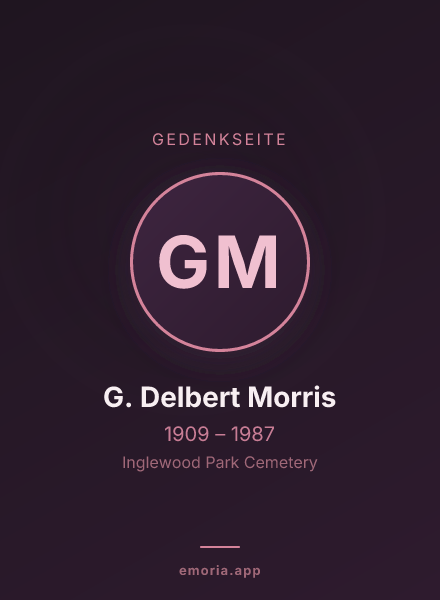 Gedenkportrait von G. Delbert Morris