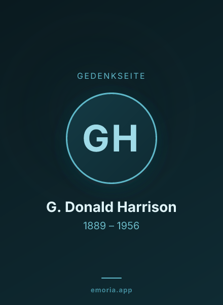 Gedenkportrait von G. Donald Harrison