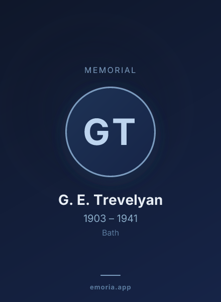 Memorial portrait of G. E. Trevelyan