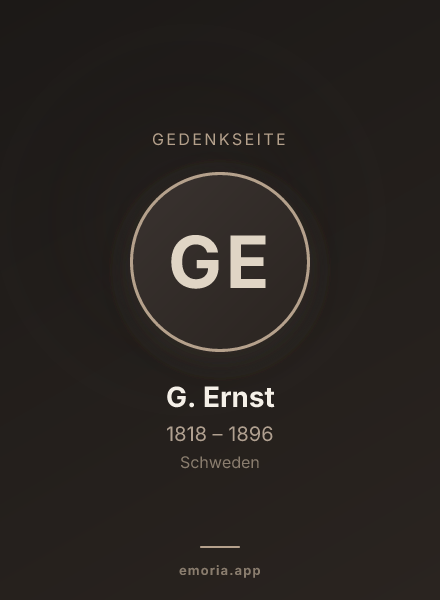 Gedenkportrait von G. Ernst