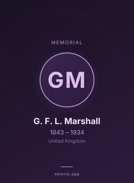 Memorial portrait of G. F. L. Marshall
