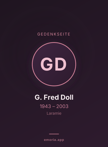 Gedenkportrait von G. Fred Doll