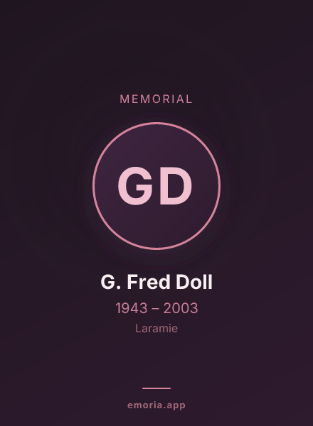 Memorial portrait of G. Fred Doll