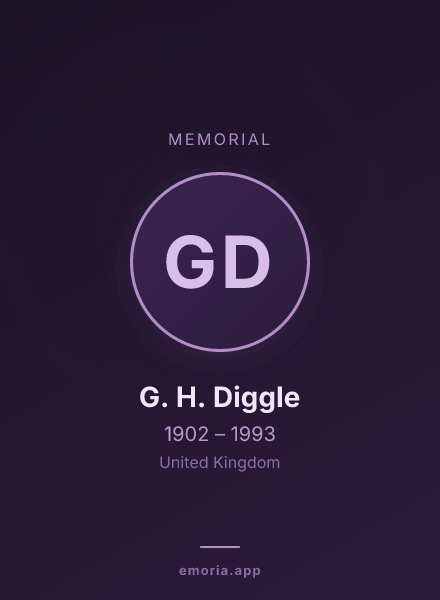 Memorial portrait of G. H. Diggle