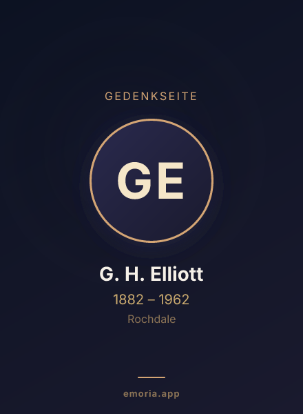 Gedenkportrait von G. H. Elliott