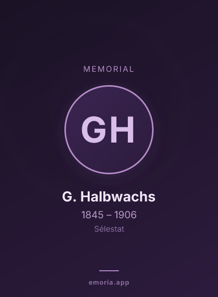 Memorial portrait of G. Halbwachs