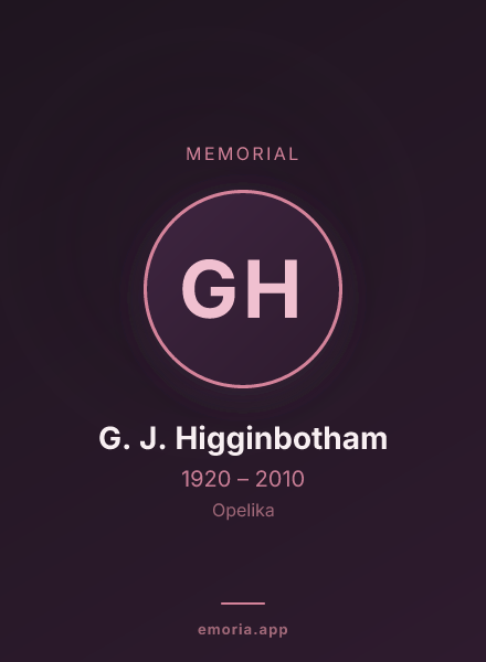 Memorial portrait of G. J. Higginbotham