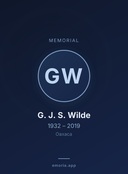 Memorial portrait of G. J. S. Wilde