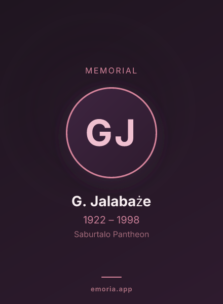 Memorial portrait of G. Jalabaże