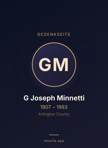 Gedenkportrait von G Joseph Minnetti