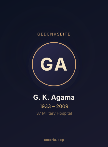 Gedenkportrait von G. K. Agama