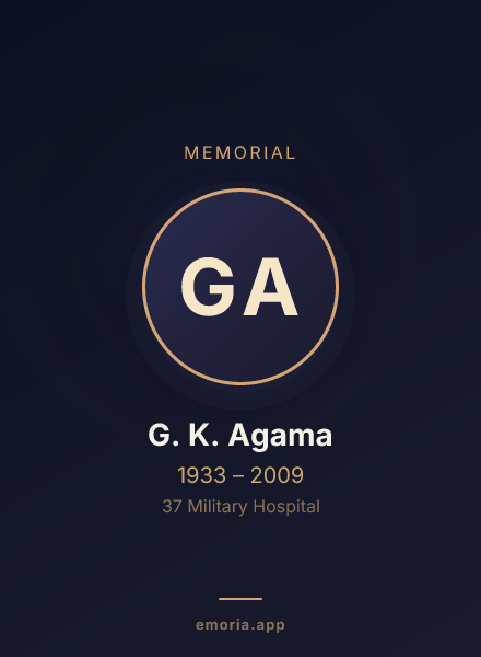 Memorial portrait of G. K. Agama