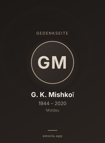 Gedenkportrait von G. K.  Mishkoĭ
