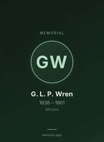 Memorial portrait of G. L. P. Wren