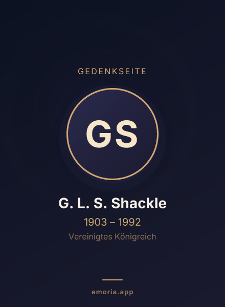 Gedenkportrait von G. L. S. Shackle