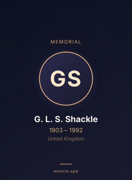 Memorial portrait of G. L. S. Shackle