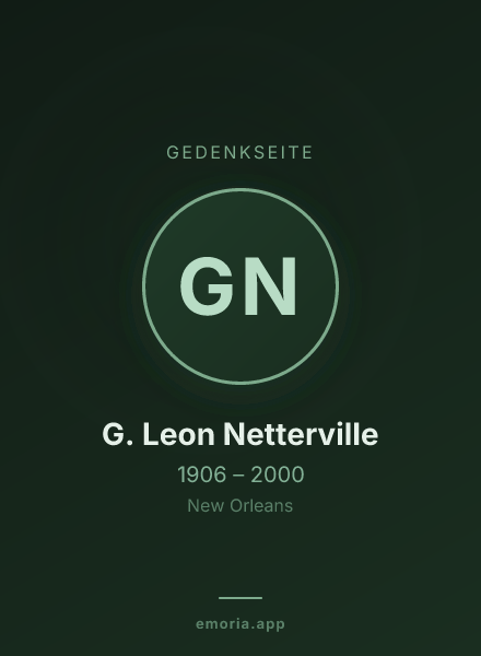 Gedenkportrait von G. Leon Netterville
