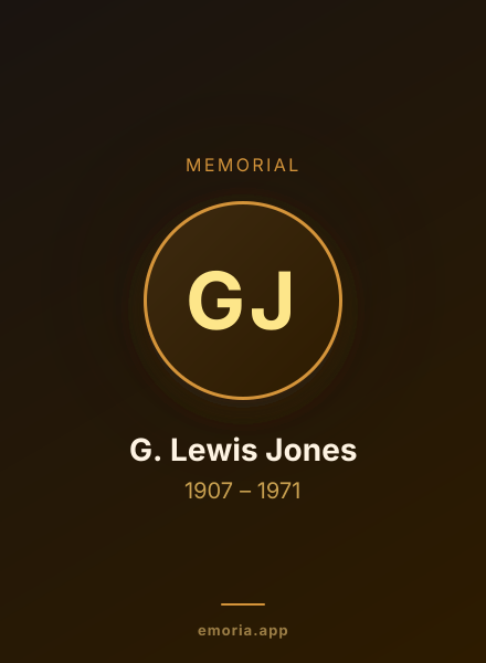 Memorial portrait of G. Lewis Jones